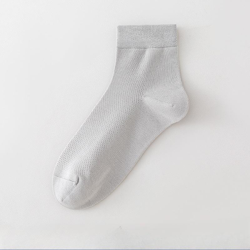 Socks Men's Anti-odour Sweat Summer Mid-calf Socks Thin Section of Pure Cotton Summer Breathable Cotton Leisure Mesh Men's Socks