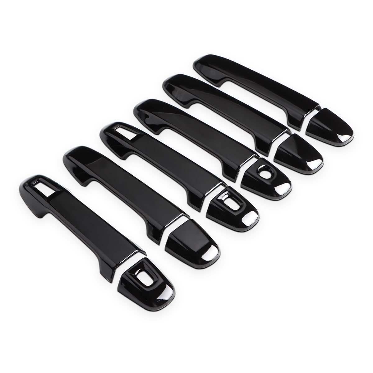 MARCHFA Door Handle Knob Custom Parts for Toyota 80 Series and Late HYBRID HYBRID Plated Door Knob Handle ABS Knob Black Covers, Covers, Accessories,
