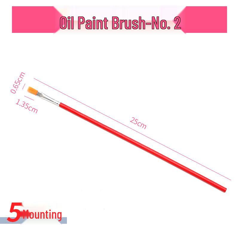 

Flat Head Nylon Hair Touch-up Paint Brush for Art and Industry