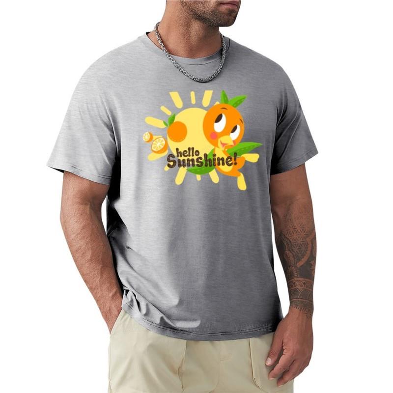 Hello Sunshine Orange Bird (White Background) Tshirt Cat Shirts Vintage T Shirt Oversized T Shirts Unisexs T Shirt Graphic