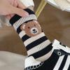 Shanina Striped Teddy Bear Socks 5-Pair Set