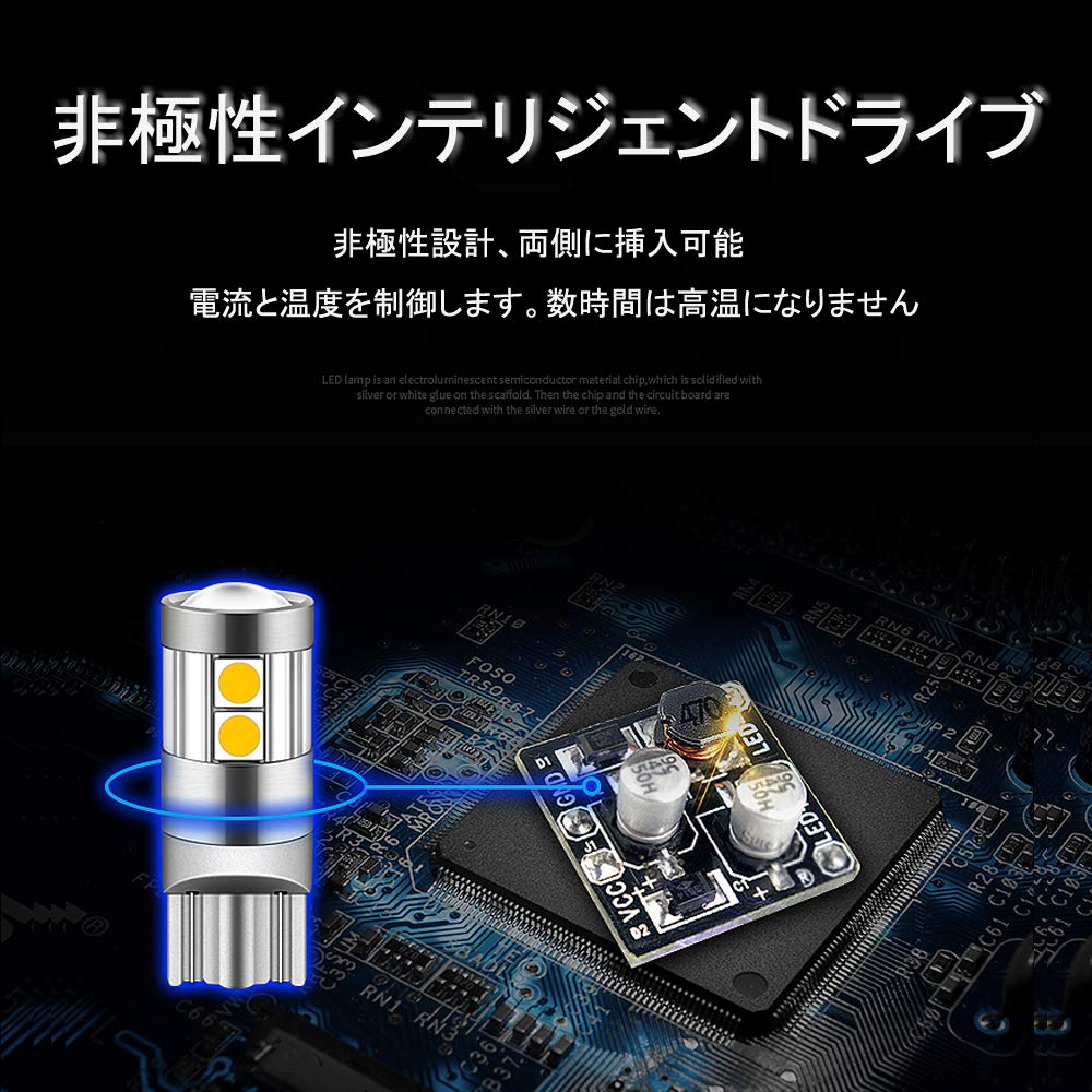 T10 LED Explosive Light Built-in Canceller Compatible with Vehicle Inspection