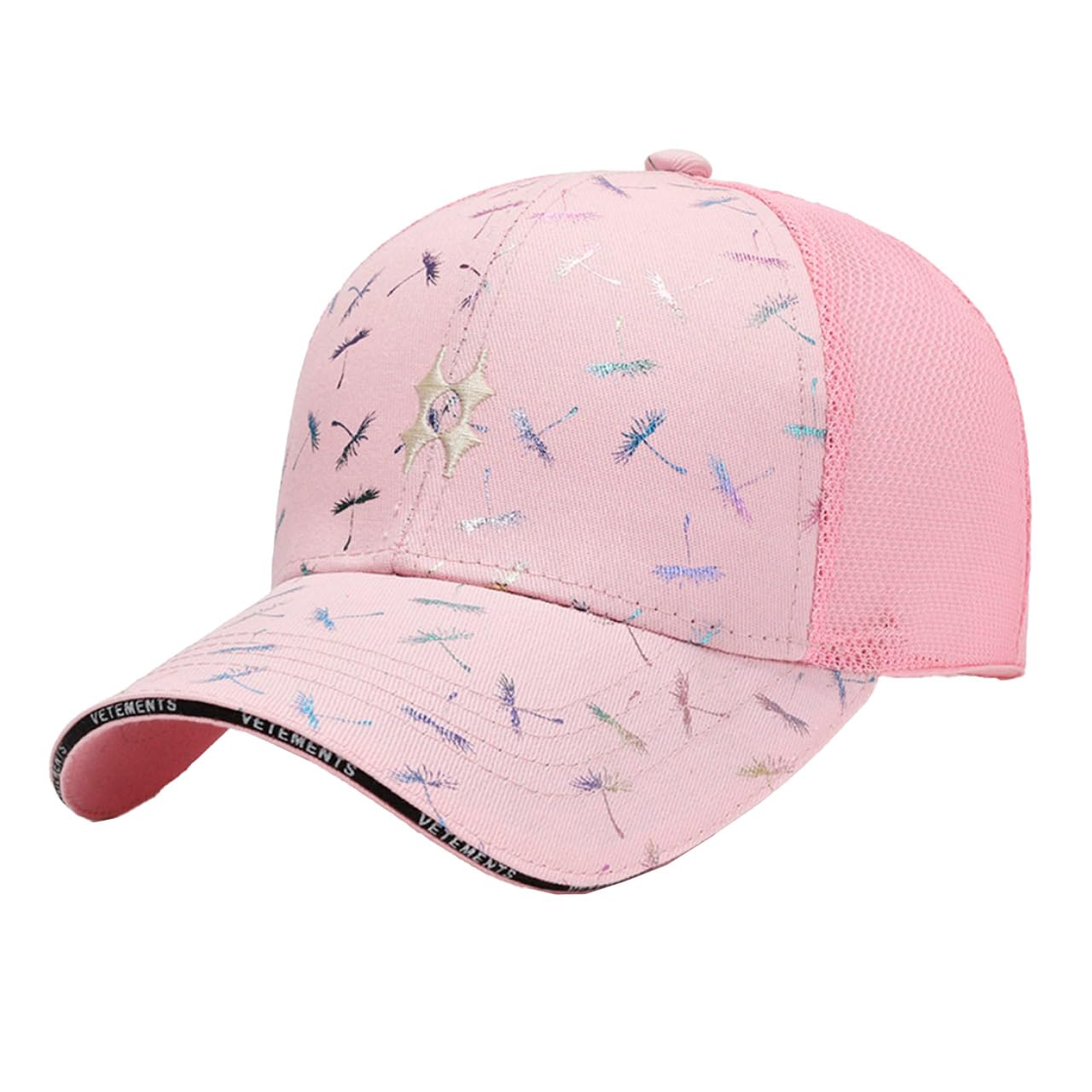

Mesh Cap Hat Fashion Design Casual Stylish Sports CZA026 [White Fang] Women s (Pink) рожевий