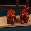 10Cm Wooden Elephant Statue Indian Feng Shui Figurines Lucky Success Wealth Desktop Decoration