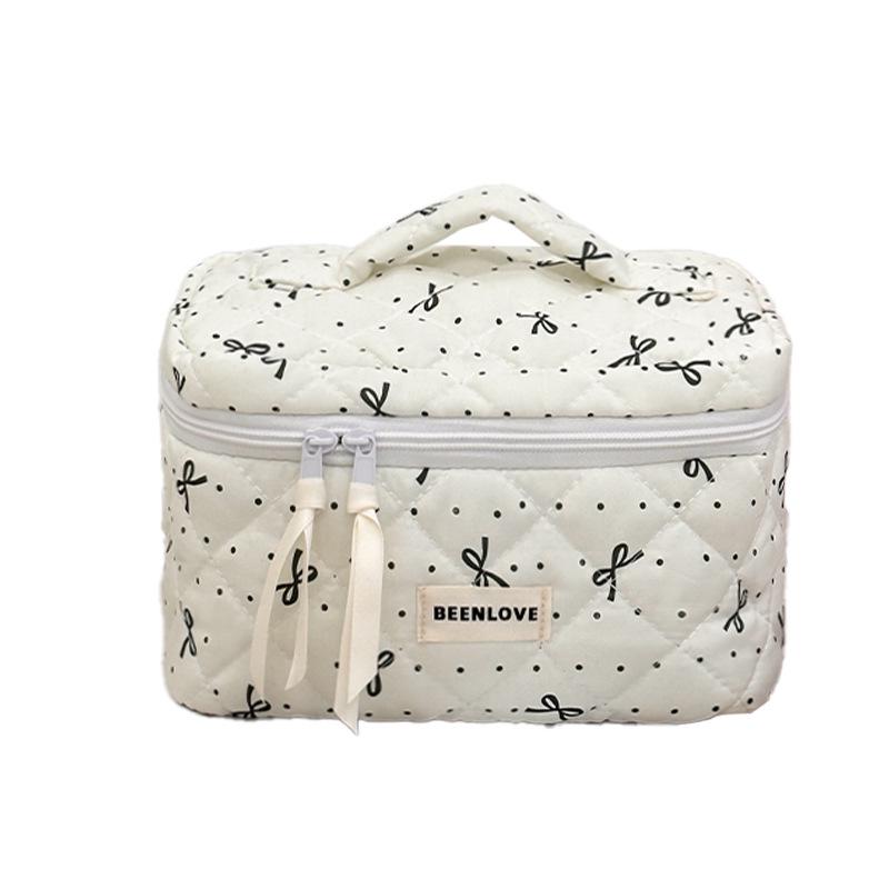 Trousse de toilette matelassée motif papillon Runhui - Grande capacité, Rangement tendance