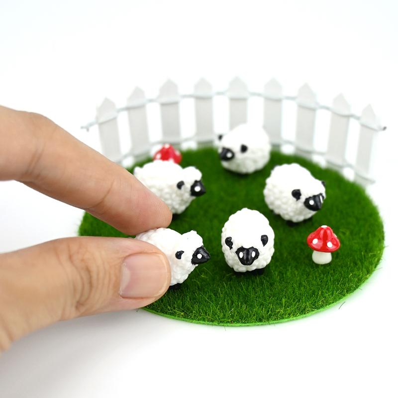 

1 Set Dollhouse Miniature Tiny Sheep Fence Ranch Model For Fairy Garden Micro Landscape Decor Mini Sheep Figurines Diy Accessory one size