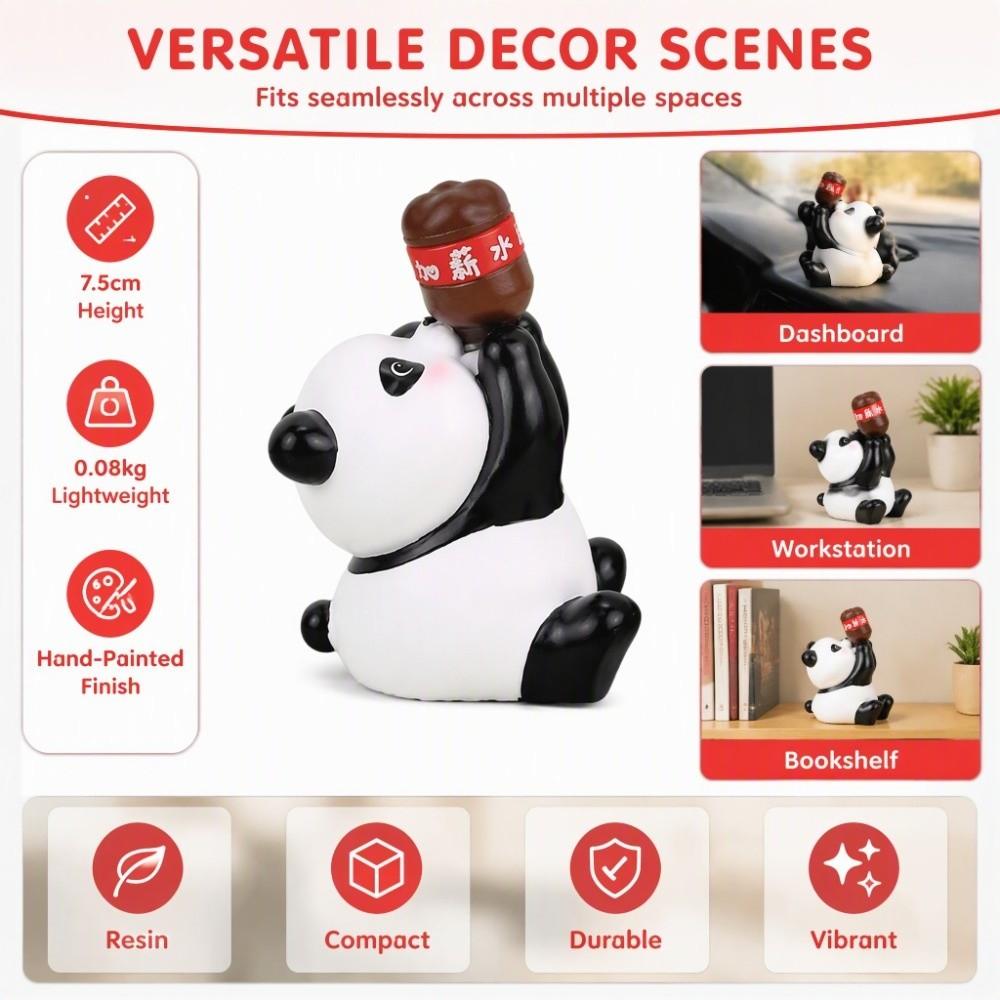 Drinking Coke Pose Mini Animal Figurine Small Size Animal Cake Topper Office Bookshelf