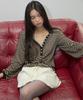 Michikoleondeonkosino Deep Button Collar Neck Top Camel Beige