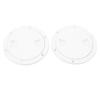 2PCS Boat Hatch Deck Plates Non Slip Round Shape Thickened Rubber Ring Inspection Deck Plate with Detachable Cover White