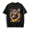 Cool Lightning Lion Print Tshirt Unisex Casual Loose Short Sleeve Top Pure Cotton T-shirt