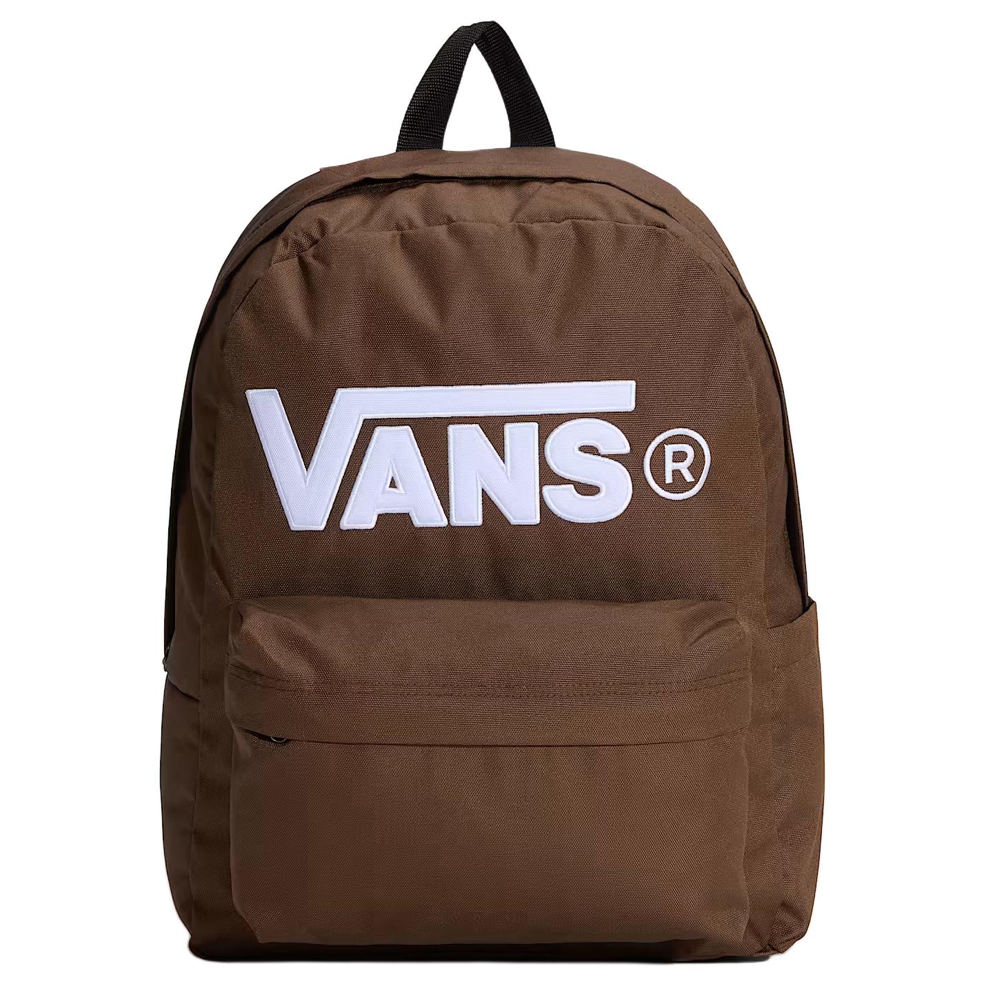 Vans Old Skool Drop V Letter Print Casual Backpack Unisex backpack Brown VN000H4ZFST Brown