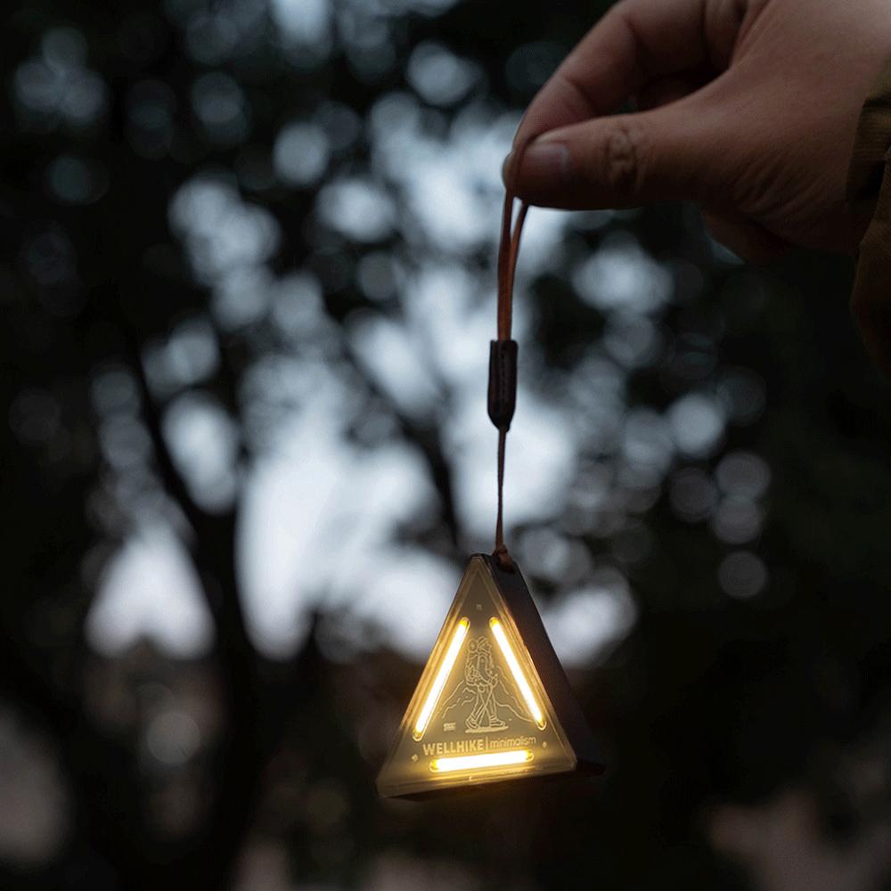 Portable Mini Camping Lights With Magnetic Suction And Lanyard Multi-Functional Tactical Triangle Lights Suitable For Camping