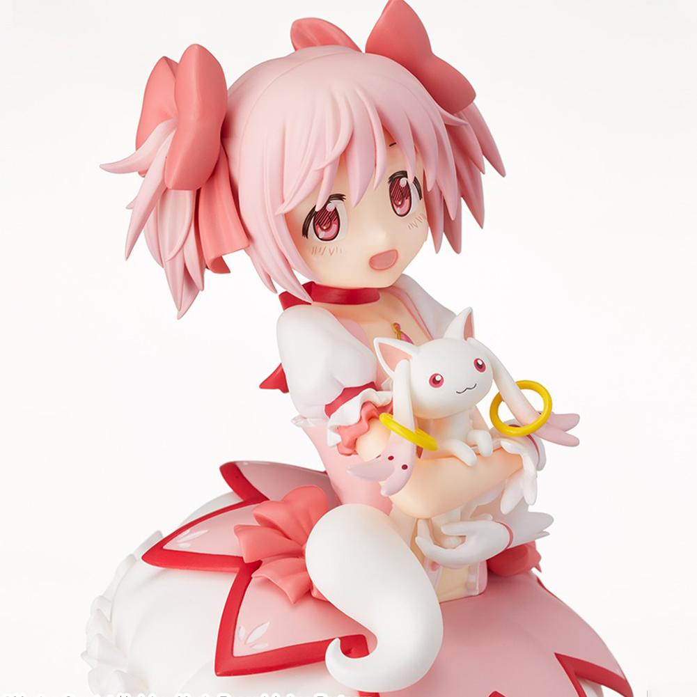 Anime Kaname Madoka Figure Standing Pose Action Figure Kyuubey Kawaii Model Desktop Ornaments Collection Child Toy Gifts 17cm