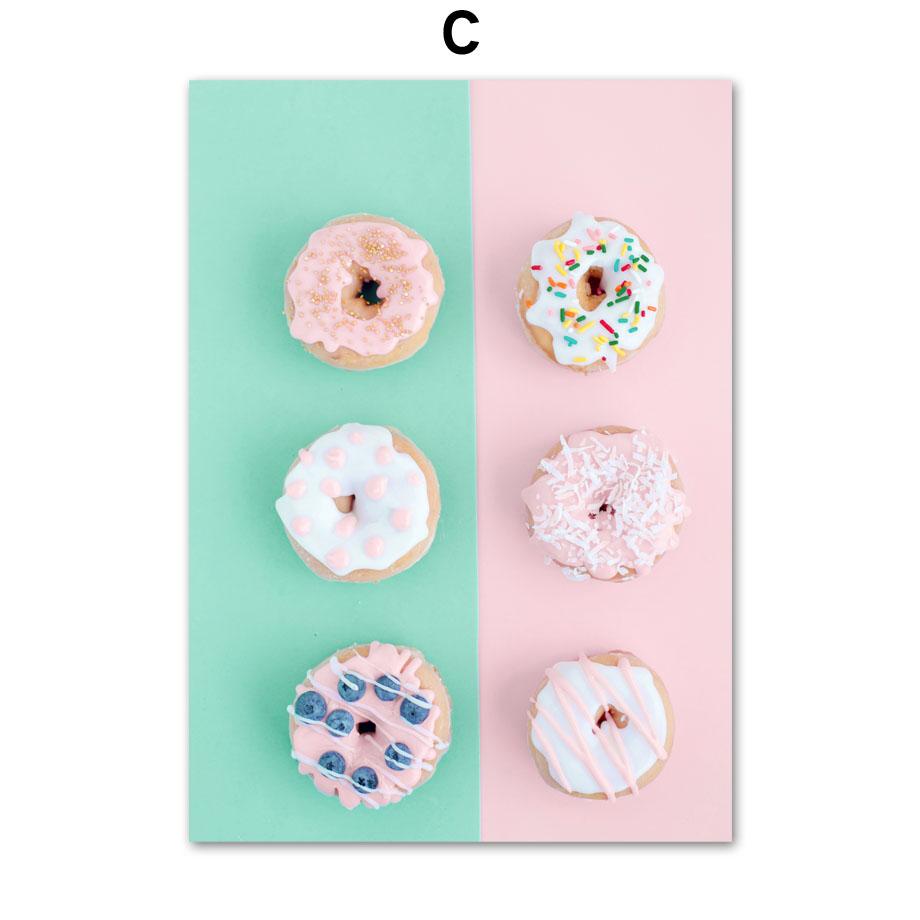 Pink Sea Ship Donut Lifebuoy Balloon Starfish Monstera Love Posters Nordic Wall Art Canvas Painting Living Room Home Decor