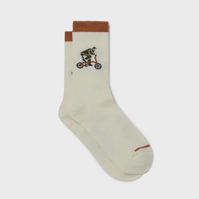 BICYCLE GRAPIC SOCKS - IVORY (P255ASO410)