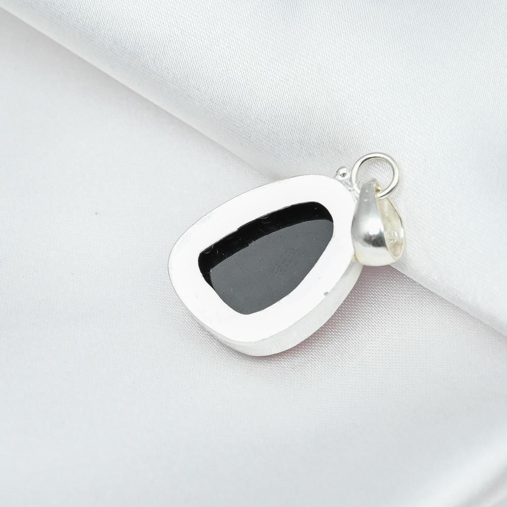 Pink Triplet Opal Gemstone 925 Solid Silver Handmade Jewelry Pendant For Her