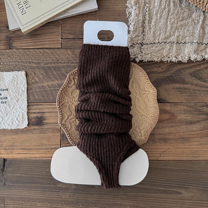 Boots Cotton Ballet Style Stepping Socks Cover Thickened Warm Stacking Socks Solid Color Thin Leg Socks