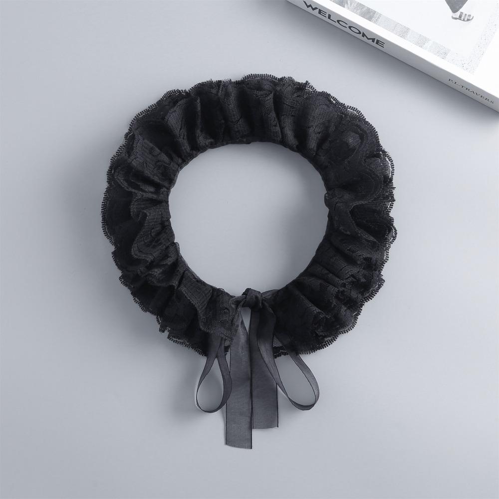 

Lace Design Fake Collar Multi-layer Construction Ruffled Style Mesh Collar Elegant Adjustable Performance Accessories