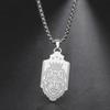 LIKGREAT Krone Löwe Halskette Edelstahl Königlich König Schmuck Geschenk für Männer Ihn Gothic Hip Hop Schützender Talisman Großhandel