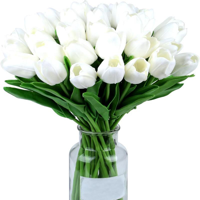 High-End PU Mini Artificial Tulip Bouquet for Living Room