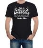 Mens This Is What an Awesome Grandad Looks Like T-Shirt Pops Grandpa Fathers Day