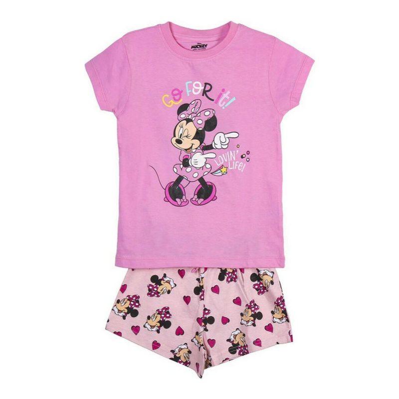 Minnie Mouse-Pijama de Verano Minnie Mouse Rosa 4 Años