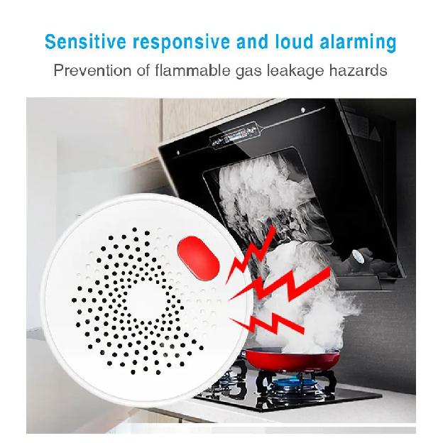 EU/US/UK Home Wifi Natural Gas Sensor Combustible Coal Gas LPG Gas Leakage Alarm Detector Fire Security Work with Tuya Smart