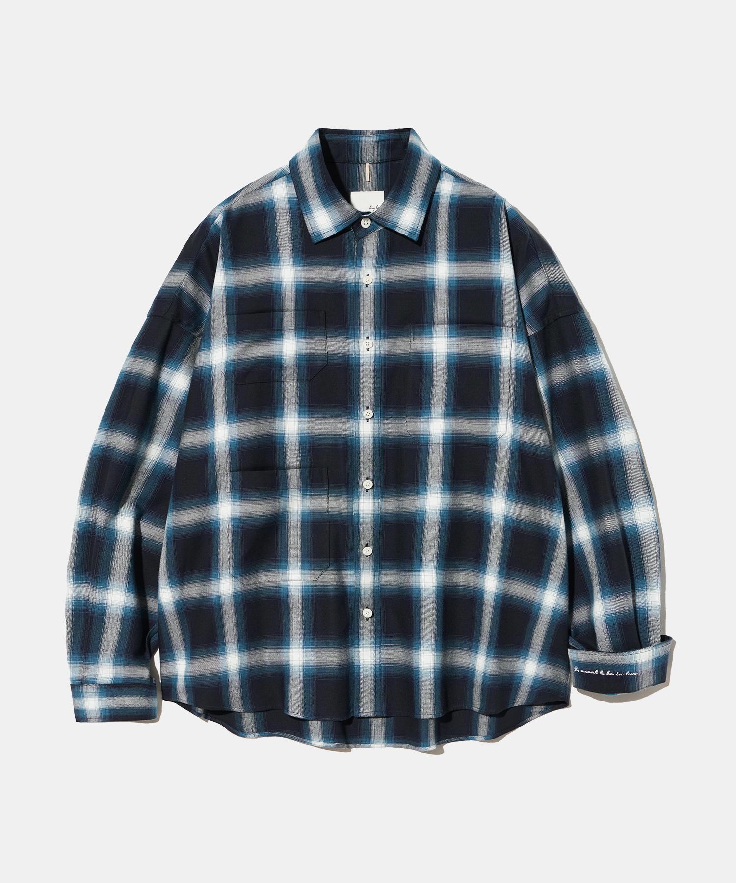 Diamond Leila Tencel Ombre Deep Blue Tartan Check Shirt S161 Deep Blue Tartan Check/S