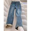 Korean Velvet-Lined High-Waist Slimming Jeans for Women - Autumn/Winter Bestseller
