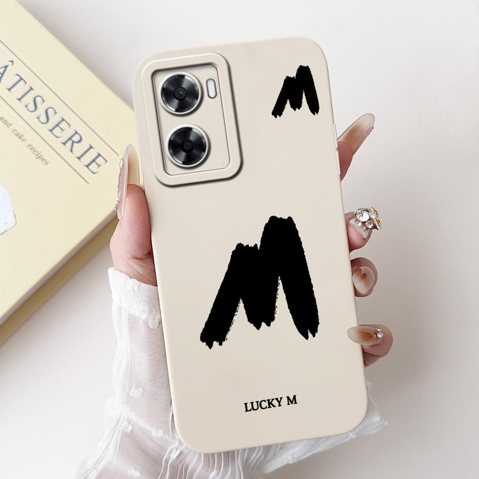 For Oppo A57 4G Case Oppo A57s CPH2385 Cute Lucky Letters Cover Soft Silicone Phone Case For Oppo A77s OppoA77 4G OppoA57 S Bags