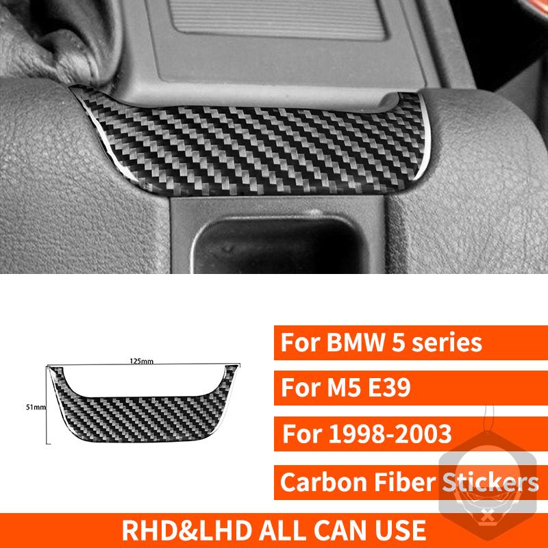 For BMW 5 Series M5 E39 1998-2003 Real Carbon Fiber Sticker Radio AC CD Shift Door Lift Panel Car Accessories Ide Decorative
