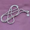 1pc Gorgeous Silvery Twisted Rope Chain Necklace, Long Sweater Chain - Perfect For DIY Pendant Necklace For Girls, DIY Necklace, 16"-30"