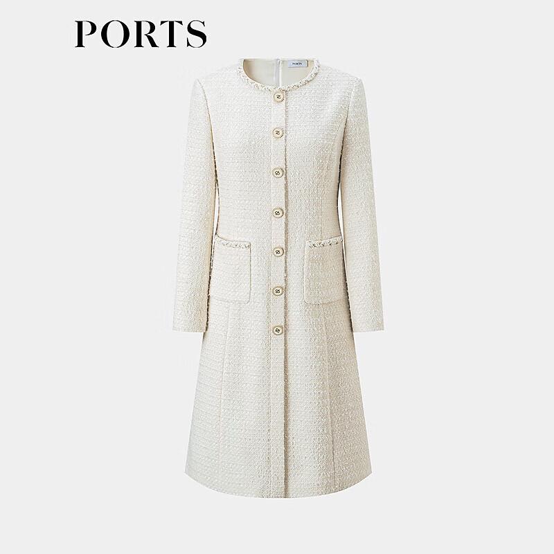 Ports Women's Autumn/Winter Braided Edge Tweed Dress