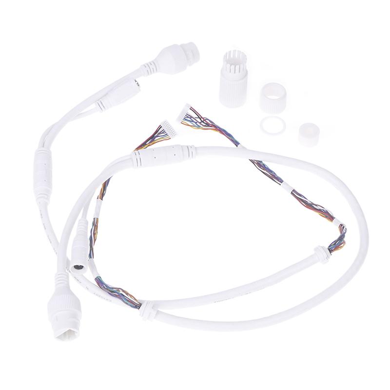 1Pc Ethernet Lan Cable Poe Rj45 Network Cable 10 Pin 10 Core 12 Pin 10 Core Tail Line Waterproof Cap For Camera