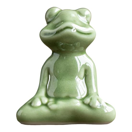 

Керамическая фигурка лягушки, напольный болт для унитаза, винт, декоративная крышка, чайная фигурка домашнего животного, домашний и открытый сад, пейзаж, украшение для аквариума B