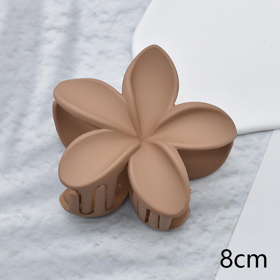 7cm Frangipani Hair Claw Clip - Colorful, Versatile Updo & Ponytail Accessory