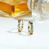 FANCIME 14K Gold Hoop Earrings with Natural and Perfect for both Perfect for and Gift wrapping Women's Garnet, Amethyst, Peridot, Citrine, Topaz.