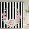3d Printing Flowers Shower Curtains Bathroom Curtain Waterproof With Hooks Polyester Cloth 180x240cm Bath Home Decor Screen