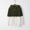 Autumn & Winter Hooded Fleece Jacket with Splicing Design