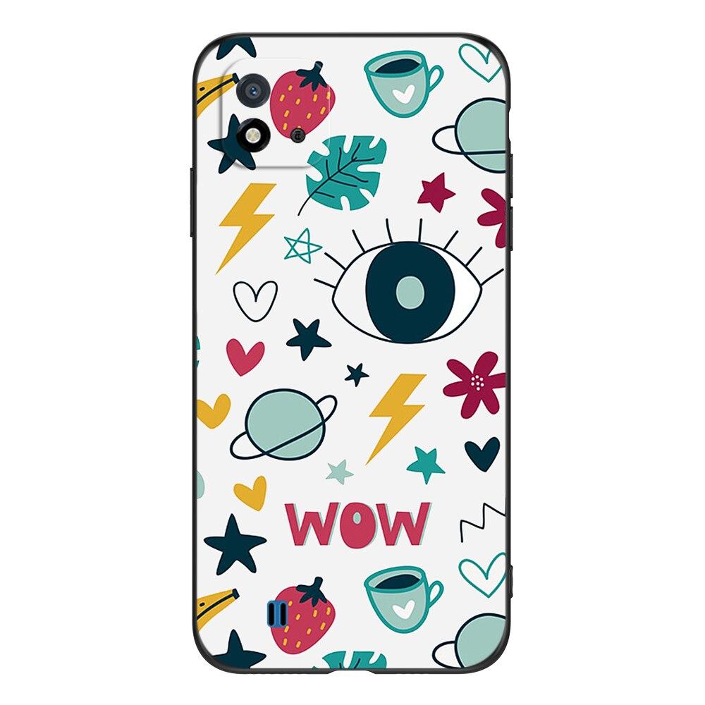 For Realme C11 2021 2020 Case Silicon Back Cover For OPPO RealmeC11 C 11 Case 6.5inch Black Tpu Case Cute Funy