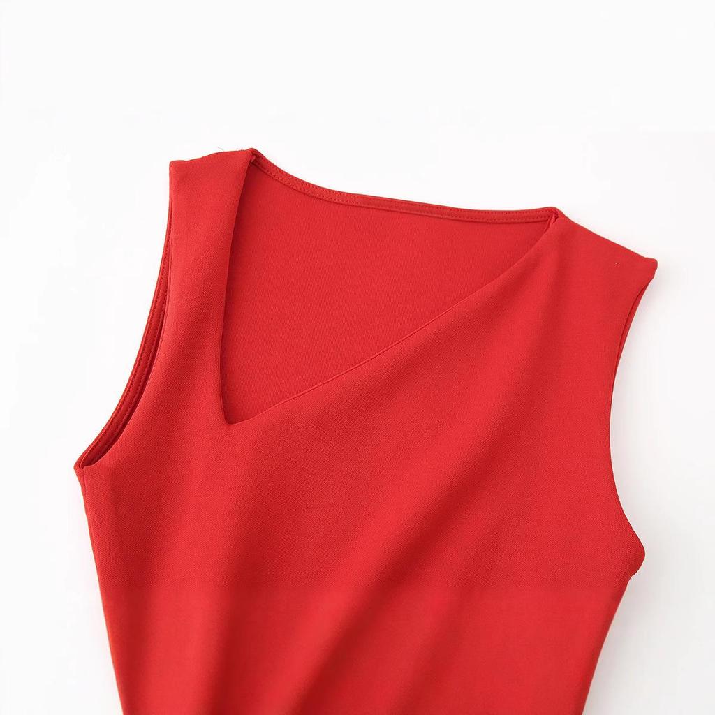 Spring 2025 Women's European & American Style Short Pleated Dress