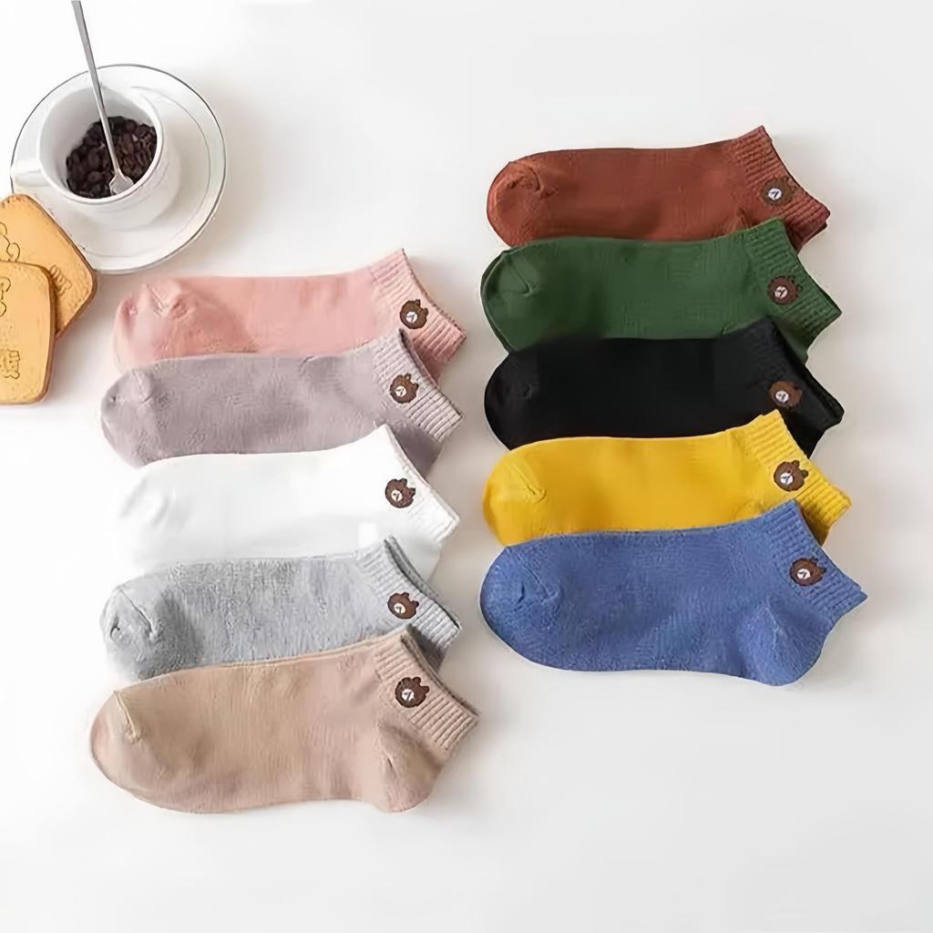 10 perechi de șosete de iarnă pentru femei, ursuleț, respirabili, menține căldura, șosete antiderapante