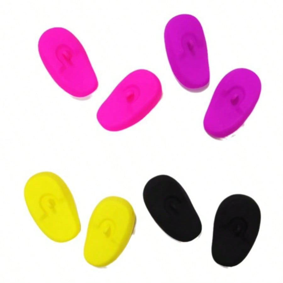 1 Pair Salon Grade Ear Covers Suitable For Dyeing, Showering Silicone Material, Salon Hair Dye Shower Ear Protector, Silicone Hair Dye Ear Covers