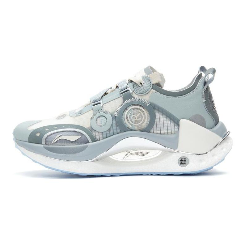Li Ning Shadow CRC Pohodlné a trendy Odolné proti oděru Prodyšné Nízké Běžecké boty Pánské Šedá Bílá ARHR087-3