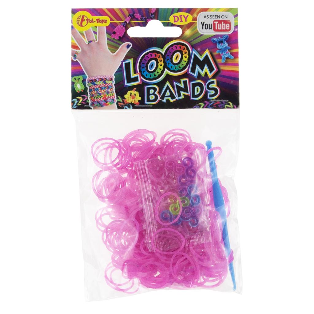 Zestaw Gumek Do Robienia Bransoletek Loom Bands 300 Szt + Szydełko Klipsy