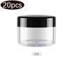 3/5/10/15/20g Cosmetic Jars 20/35pcs Black Small Plastic Makeup Pot Jar Pink Refillable Transparent Sample Bottles for Lip Blam