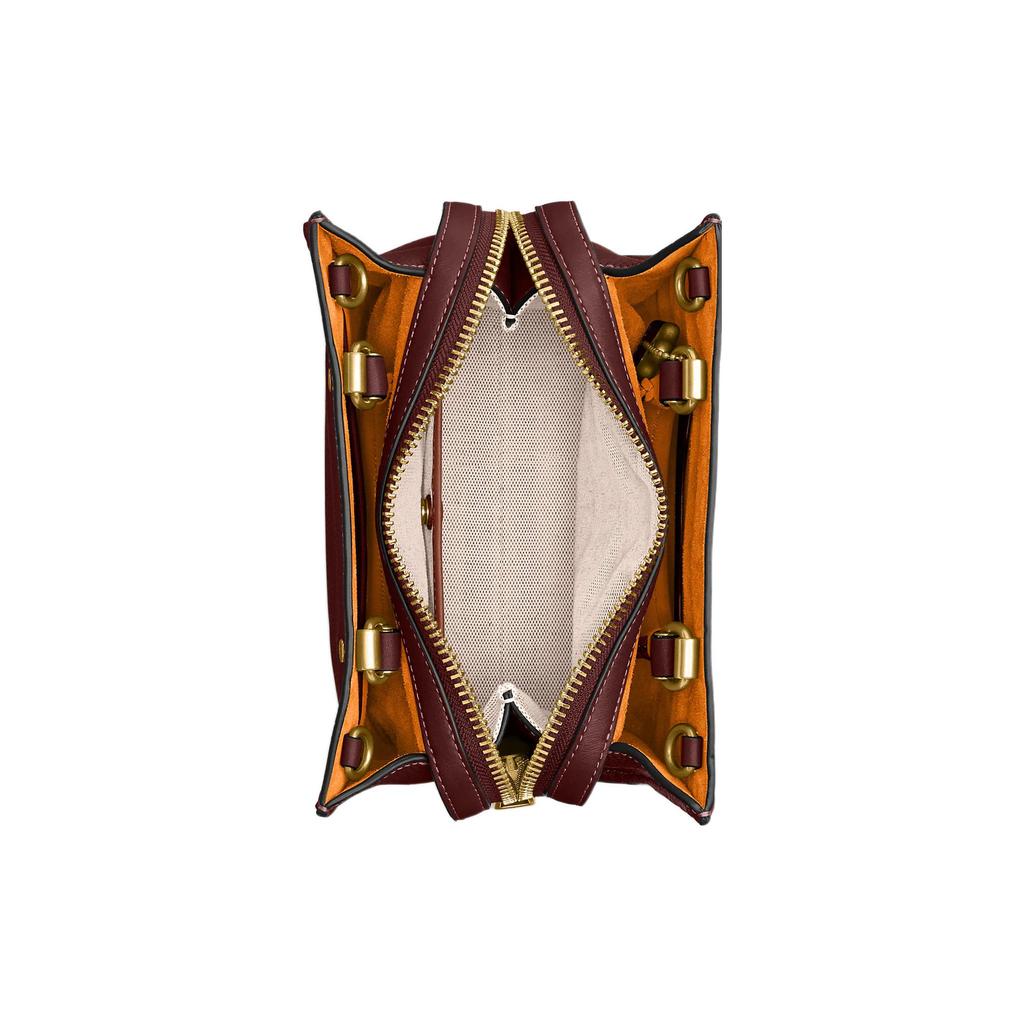 New COACH Rogue Pebbled Leather Tote Bag, Shopping Bag, Handbag, Shoulder Bag, Crossbody Bag Small Women's Dark Burgundy CJ816-B4WN