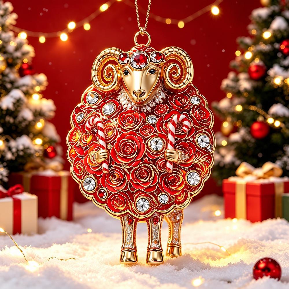 2D Flat Goat Pendant Shining Animal Hanging Decoration Gifts Goat Bag Charm Backpack Decoration
