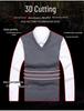 Herren Uni Wollweste mit V-Ausschnitt: Herbst-/Winter-Strickjacke für die Freizeit für mittlere und ältere Menschen