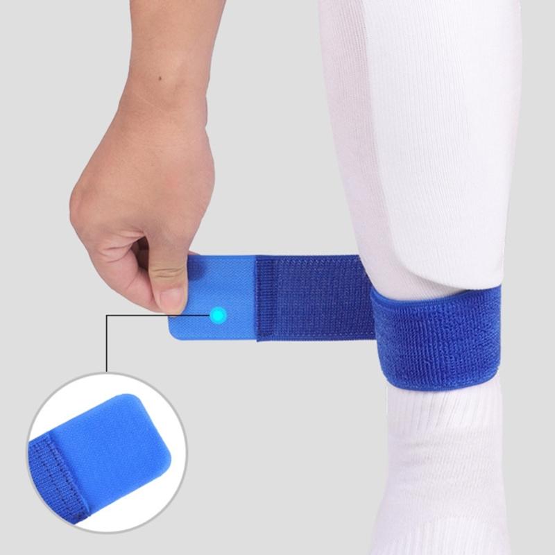 Antislip Sports Football Legging Shin Fixed Strap, Football Ankle Guard for Running & Cycling, Soccer Shin Guard Strap